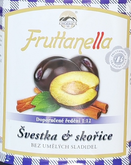 Sirup Fruttanella Švestka & skořice 1l