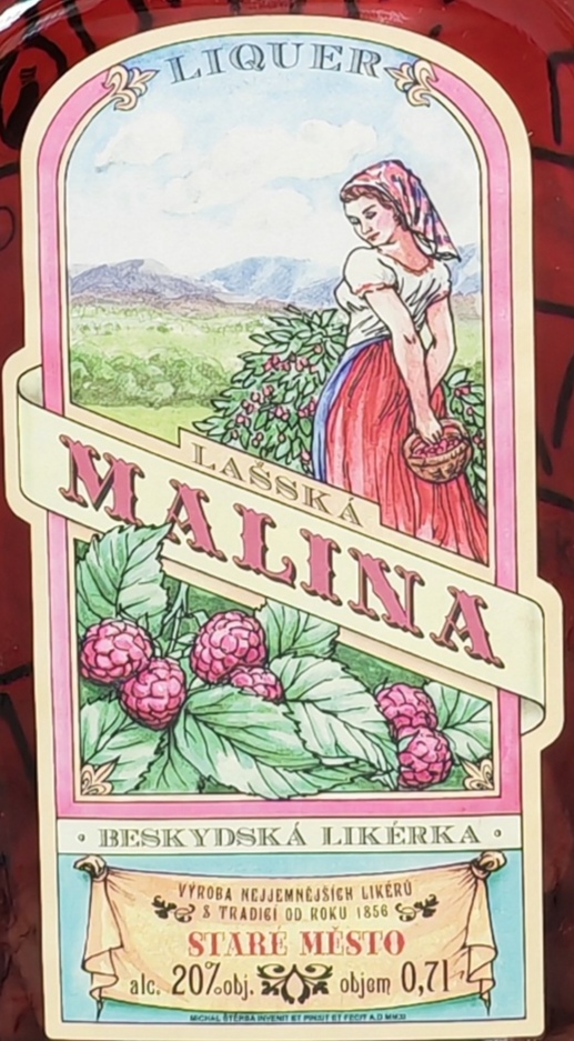 Lašská malina likér LUX 20% 0,7l