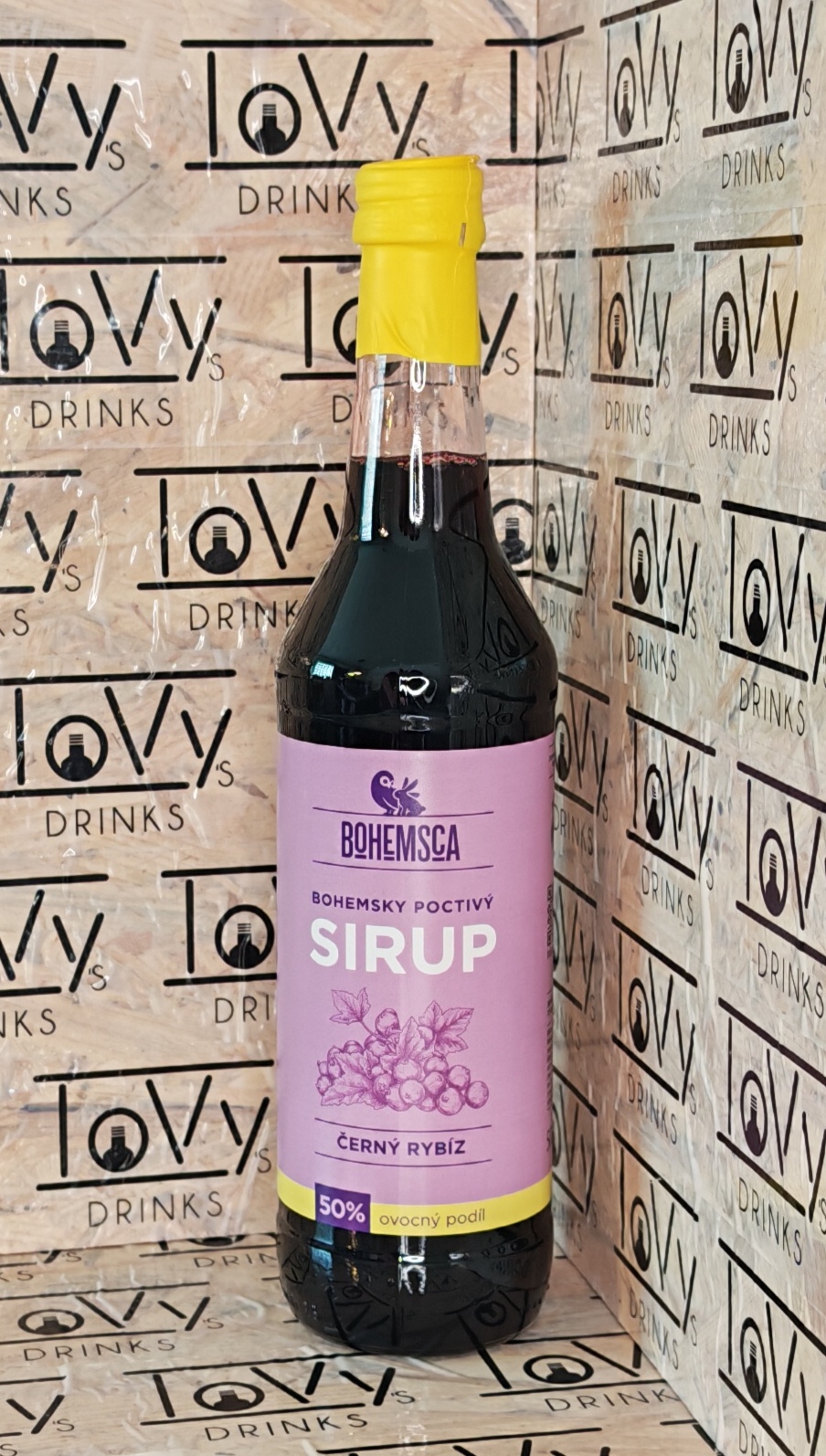 Bohemsca ovocný sirup černý rybíz sklo 500ml