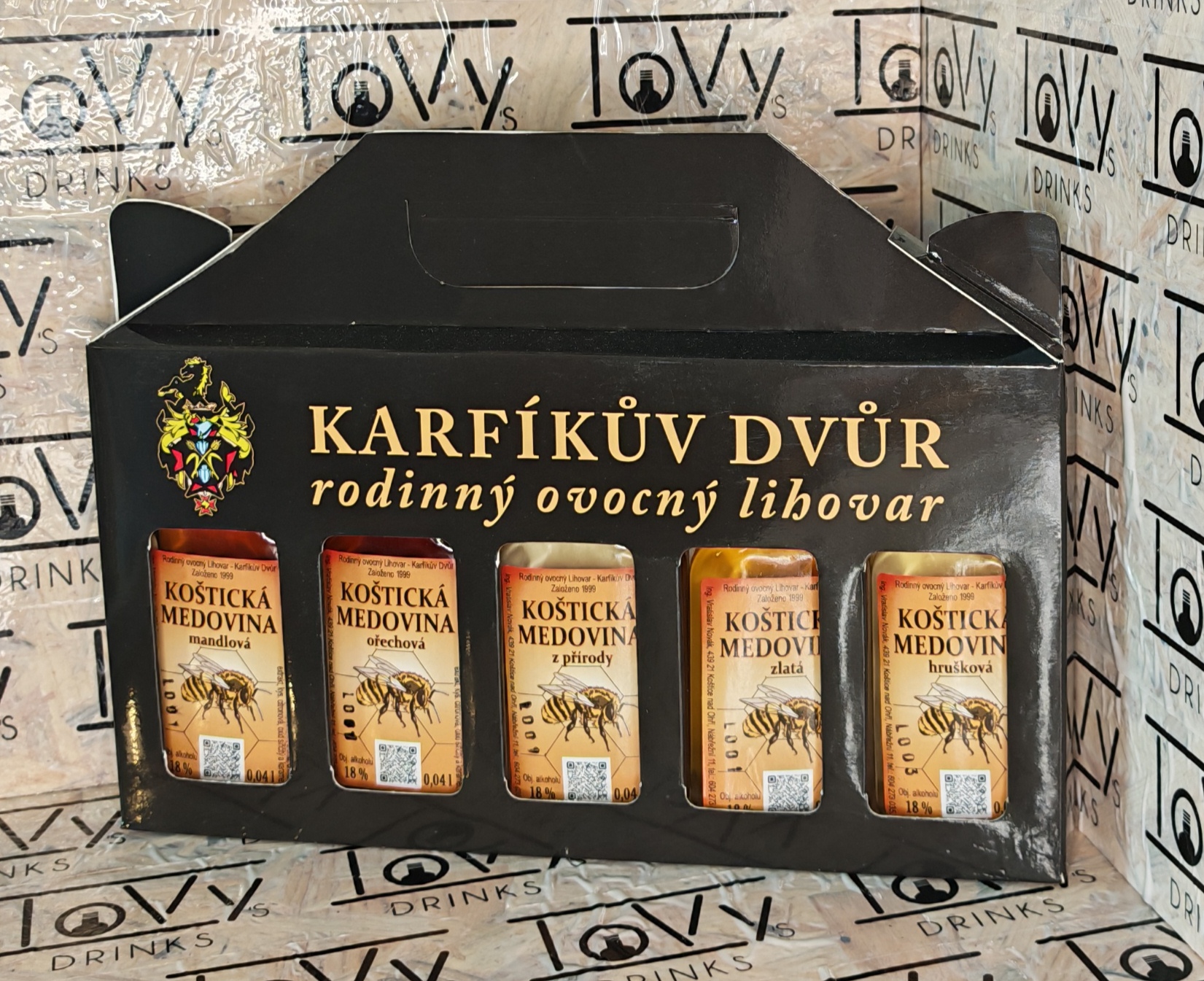 Koštická dárková kazeta 5ks medovin