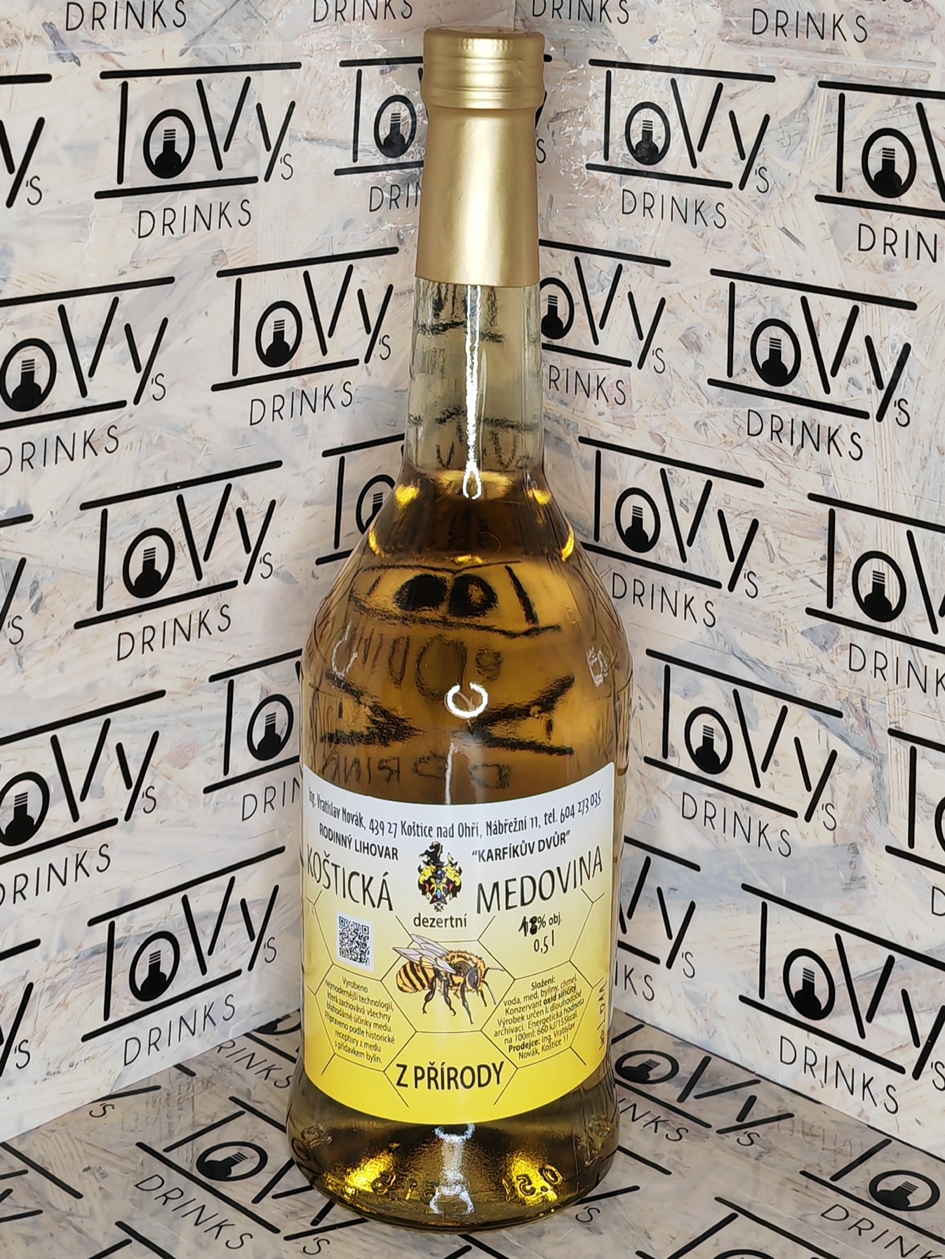 Koštická medovina z přírody 18% 0,5l