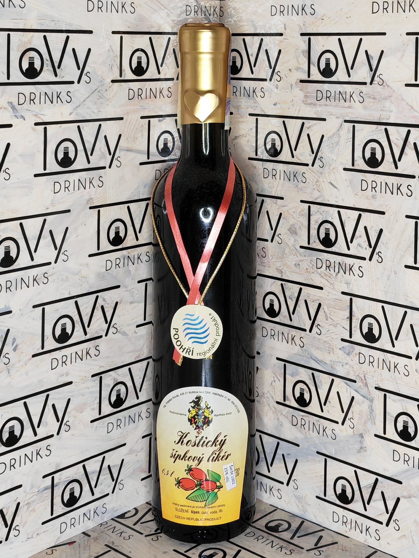 Koštický šípkový likér 25% 0,5l