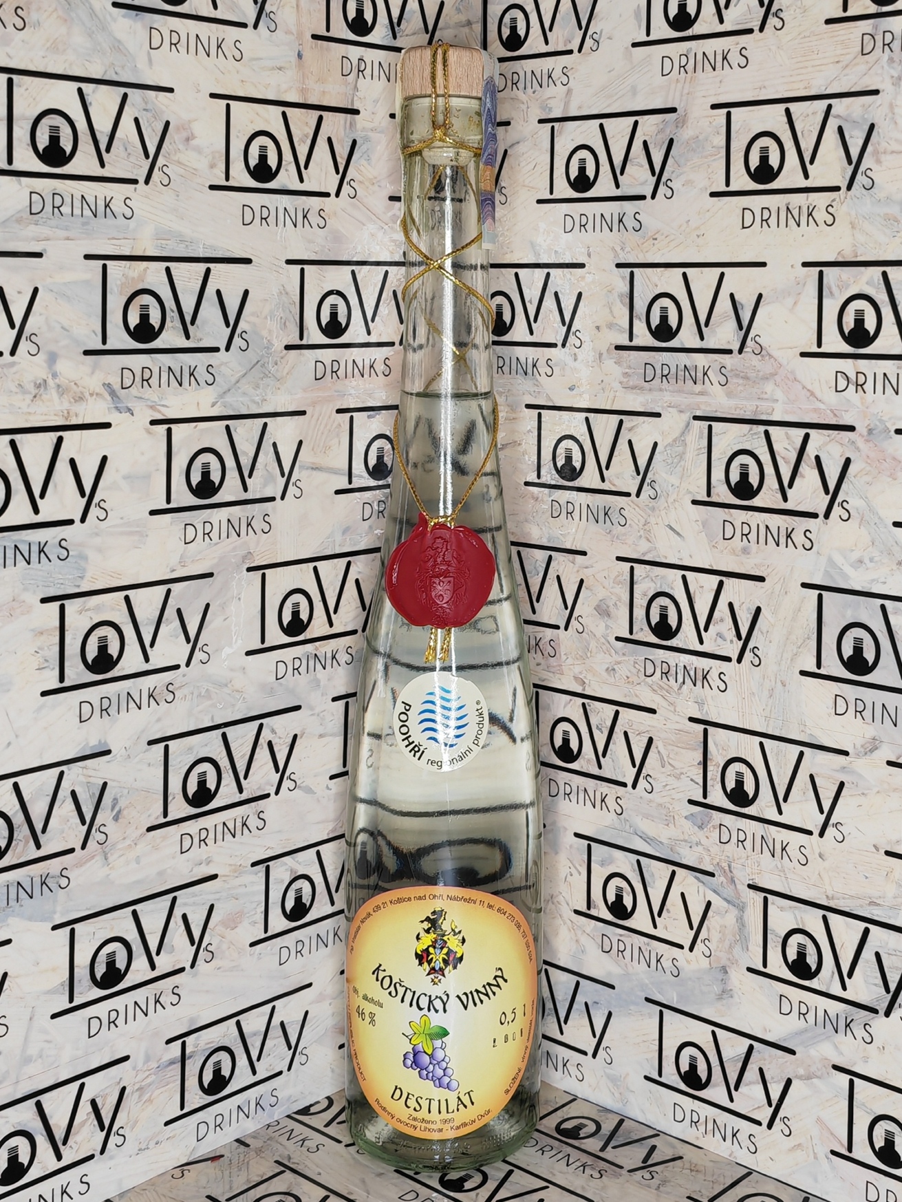 Koštický vinný destilát 46% 0,5l