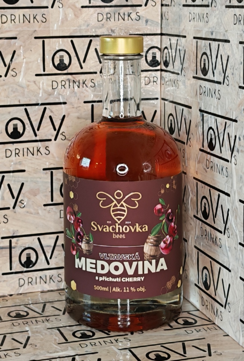 Vltavská medovina s příchutí cherry 11% 0,5l