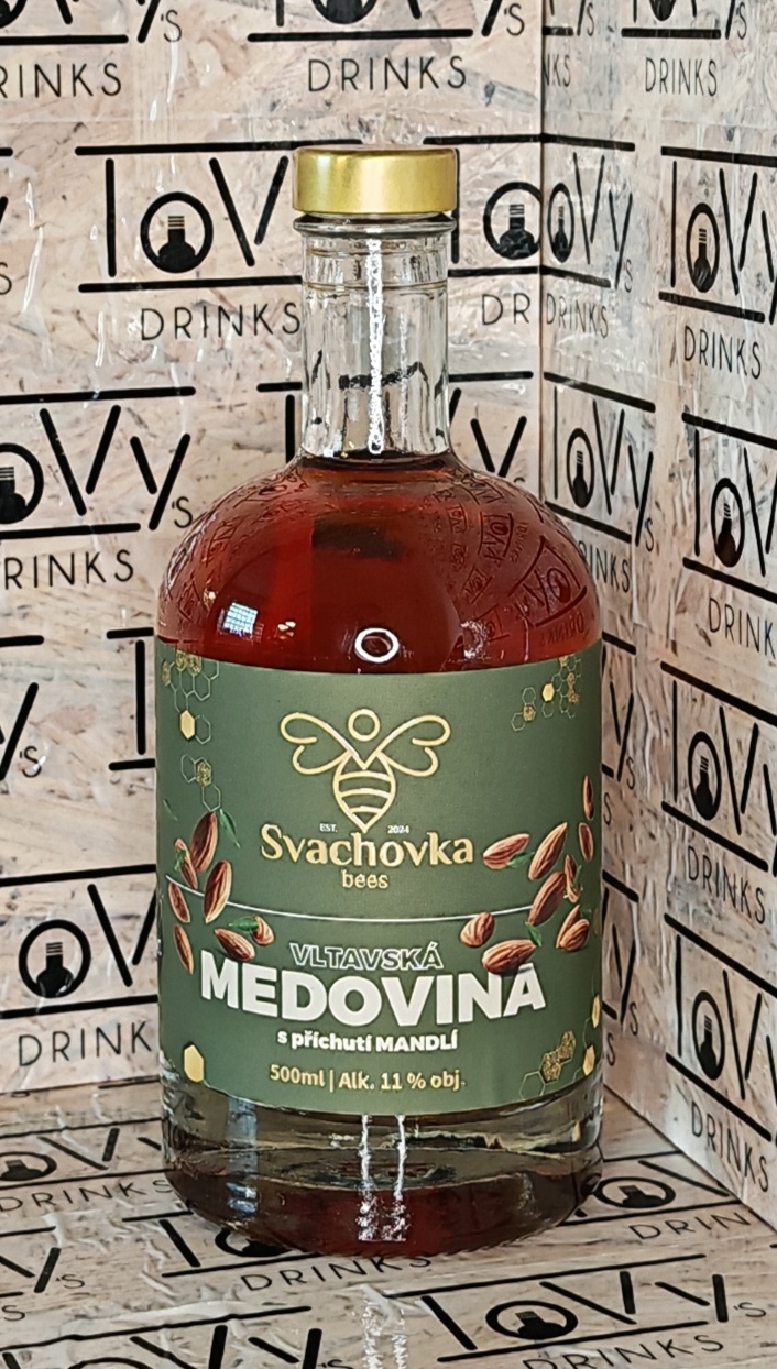Vltavská medovina s příchutí mandlí 11% 0,5l