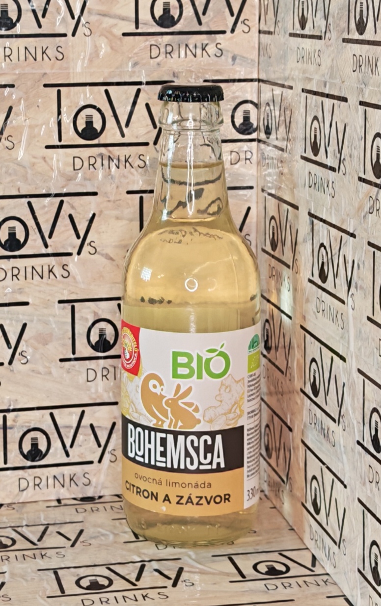 Bohemsca Bio limonáda citron a zázvor sklo 330ml