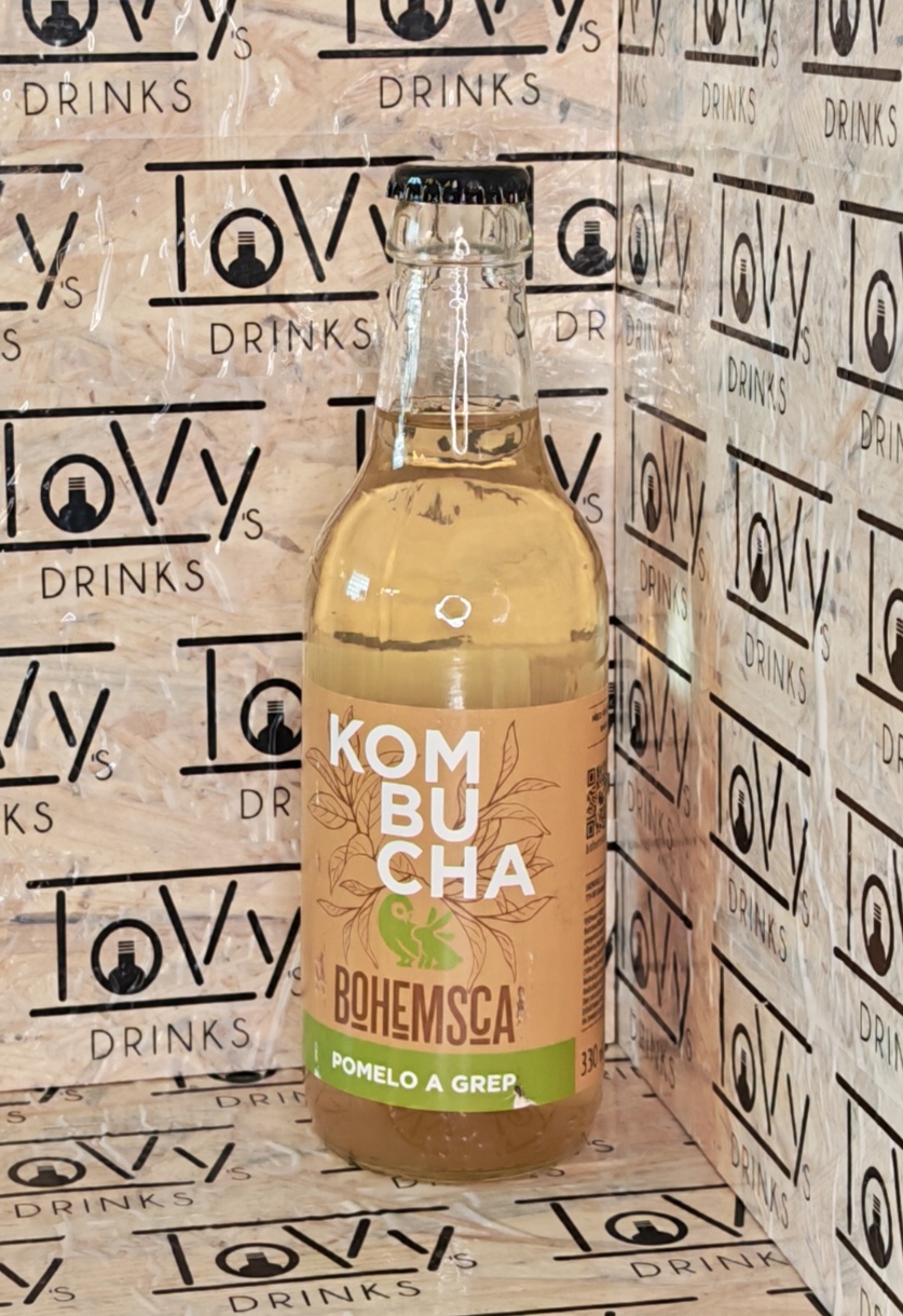 Bohemsca Kombucha pomelo a grep sklo 330ml