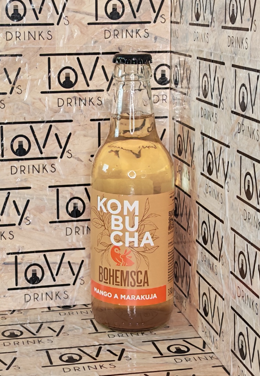 Bohemsca Kombucha mango a marakuja sklo 330ml
