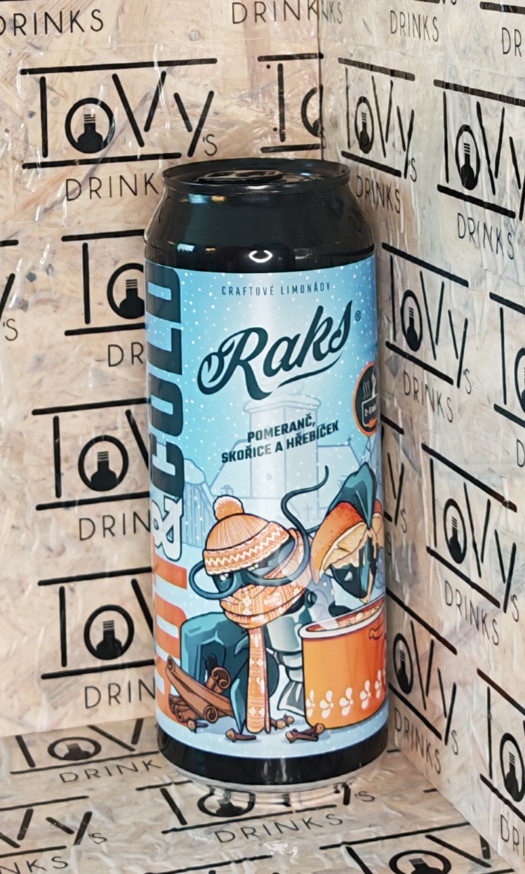 Raks Hot&Cold pomeranč, skořice a hřebíček 500ml plech