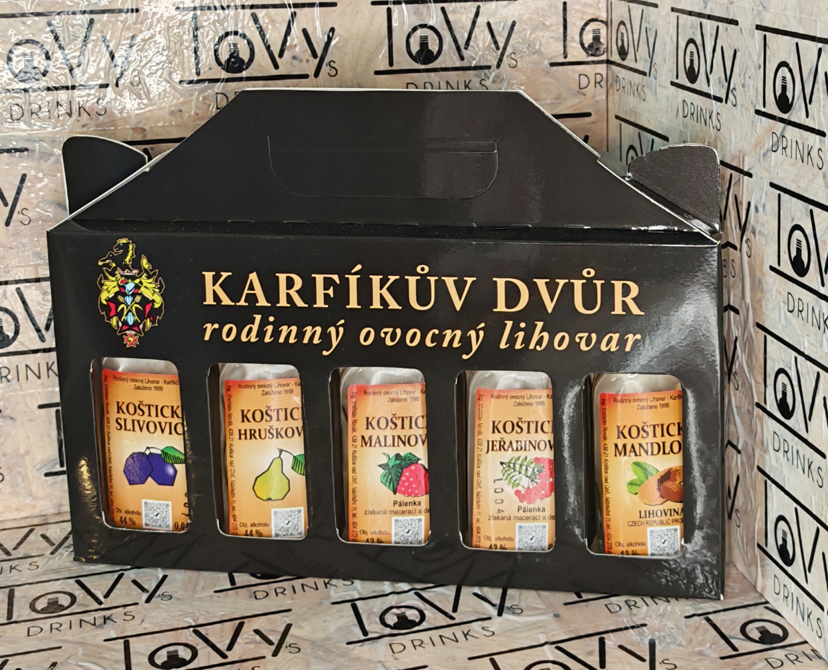 Koštická dárková kazeta 5ks pálenek