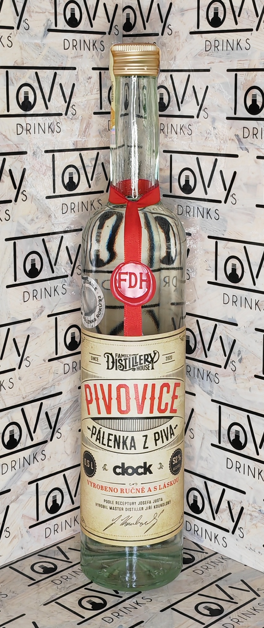 Pivovice pálenka z piva Clock 52% 0,5l