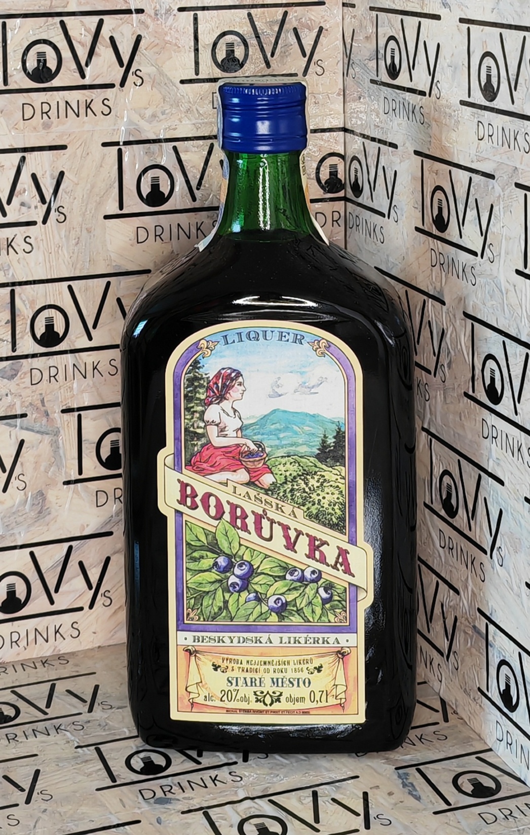 Lašská borůvka likér 20% 0,7l
