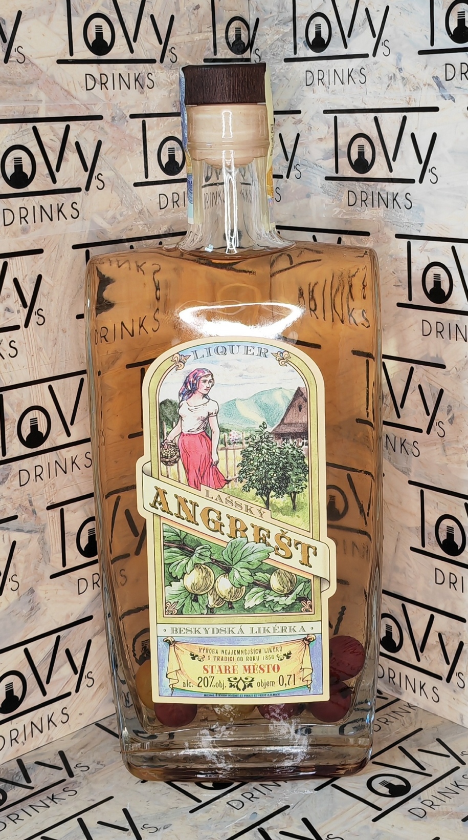 Lašský angrešt likér LUX 20% 0,7l