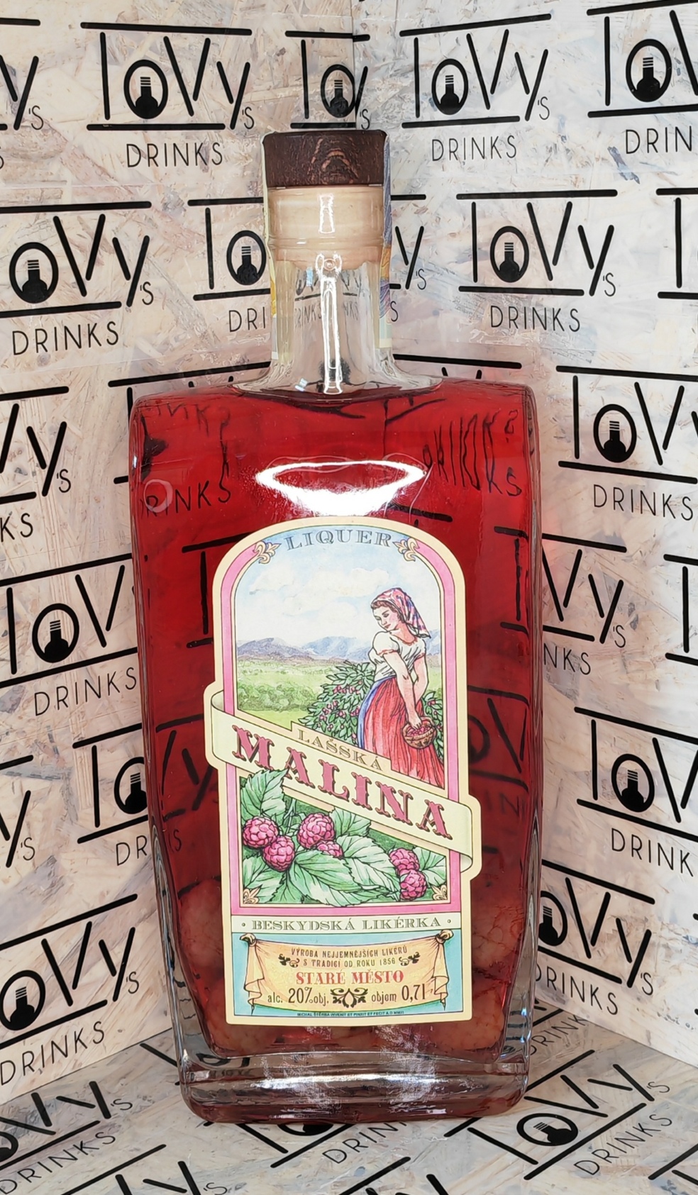 Lašská malina likér LUX 20% 0,7l