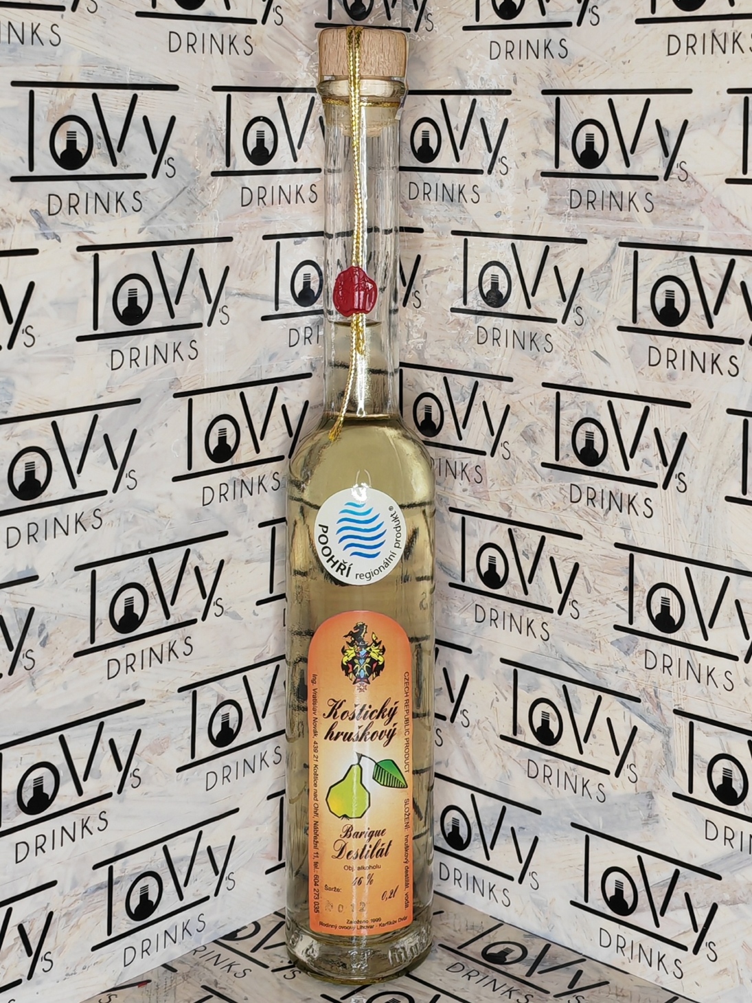 Koštický hruškový destilát barigue 46% 0,2l