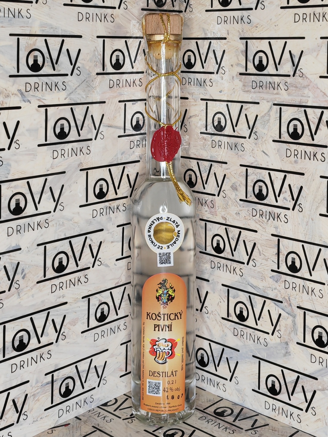 Koštický pivní destilát 42% 0,2l