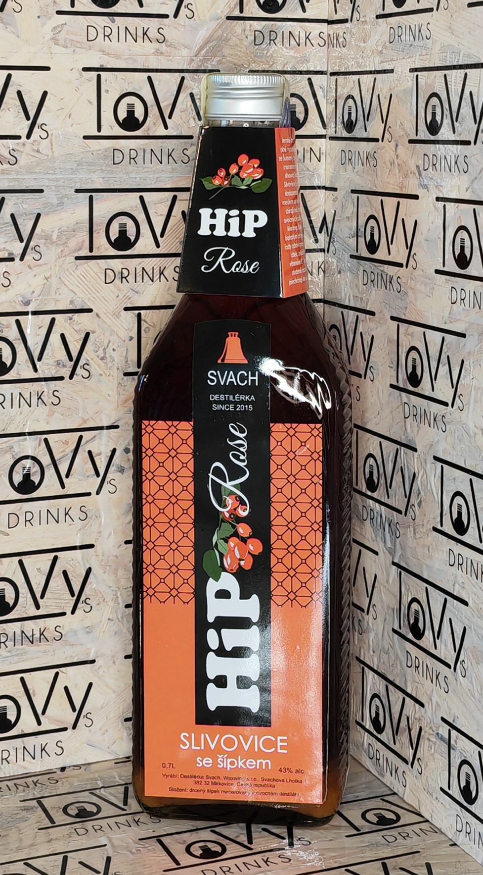Slivovice HIP Šípek 43% 0,7l
