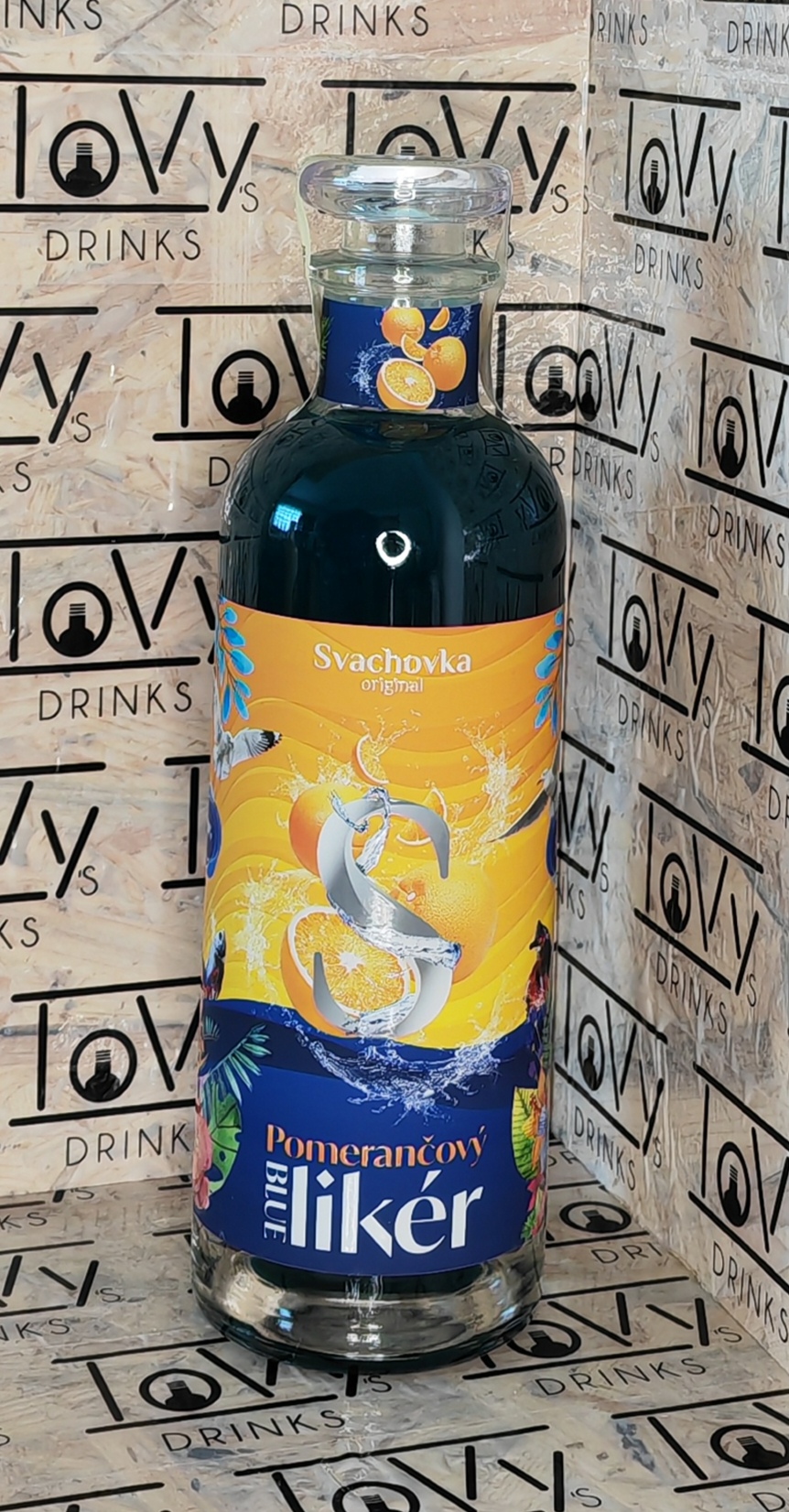 Pomerančový BLUE likér 20% 0,5l