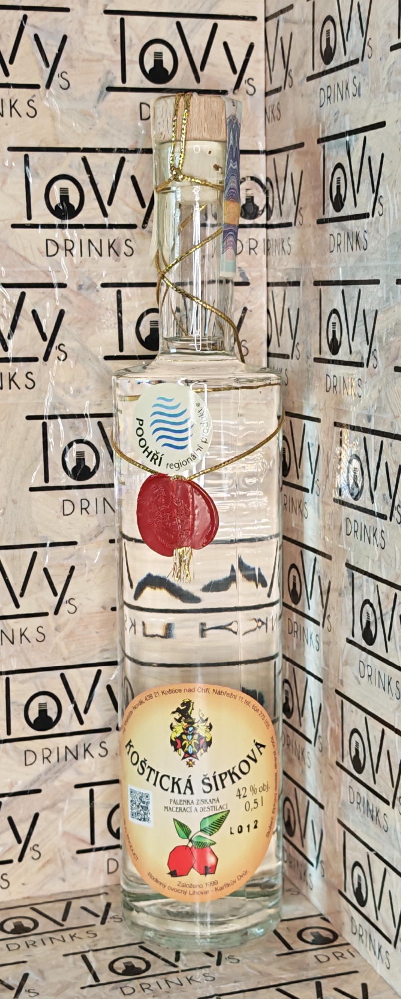 Koštická šípková pálenka 42% 0,5l