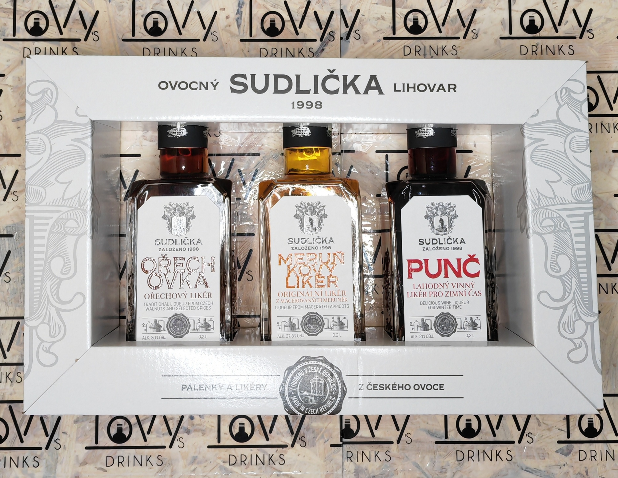 Sudličkova sada likérů 3x0,2l