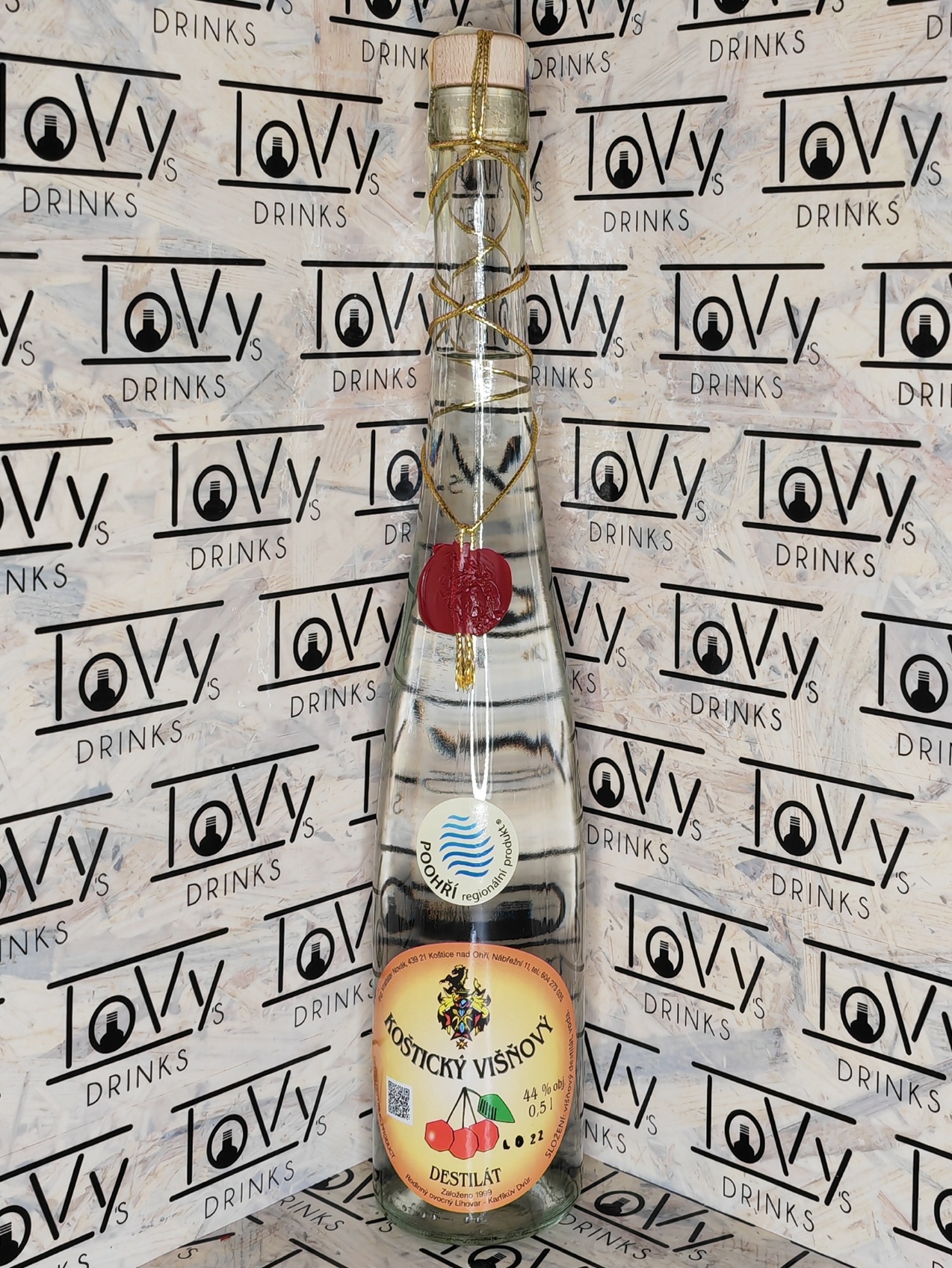 Koštický višňový destilát 44% 0,5l