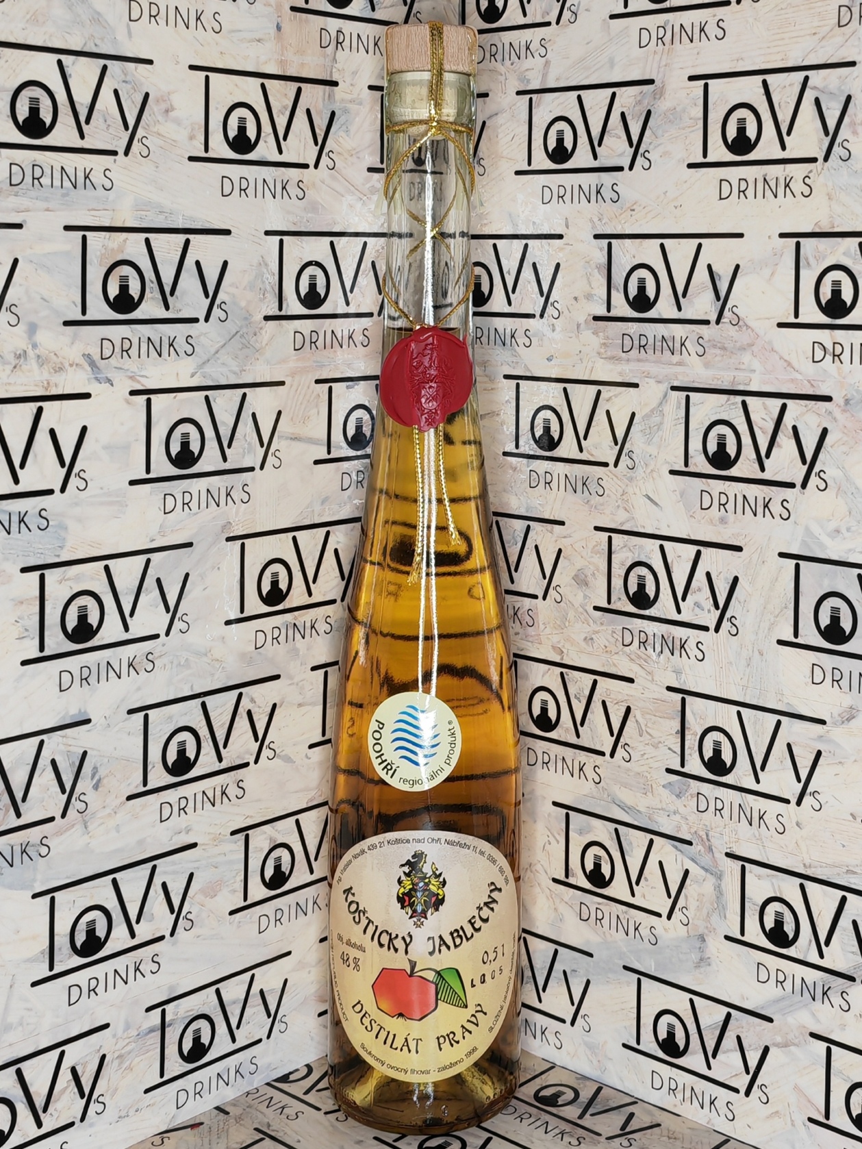 Koštický jablečný destilát pravý 48% 0,5l