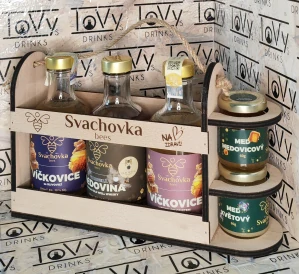 Sada 2x0,2l víčkovice, 1x0,2l medovina a 2x60g med