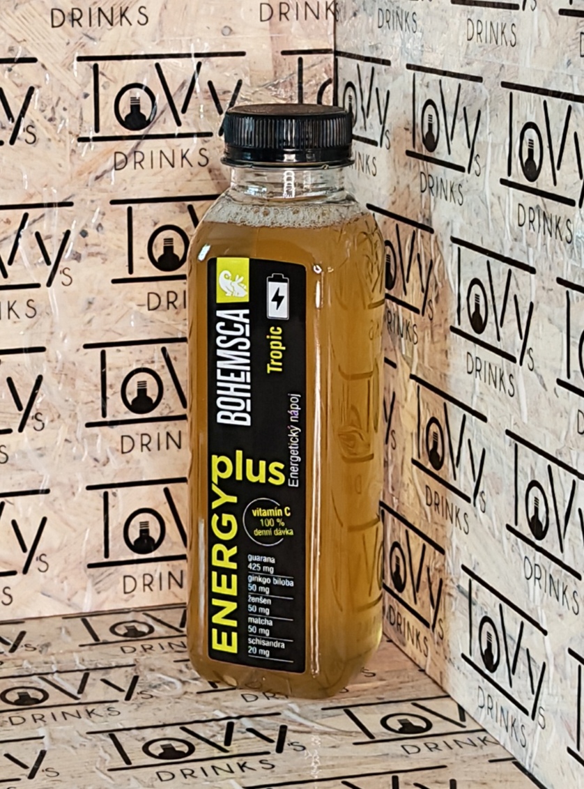Bohemsca Energy plus energetický nápoj Tropic 390ml