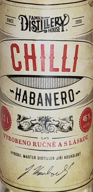 Chilliovice pálenka s chilli 46% 0,5l