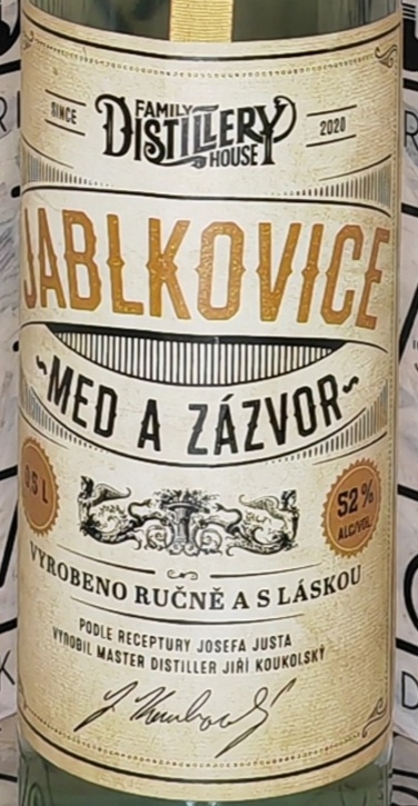 Jablkovice med a zázvor 52% 0,5l