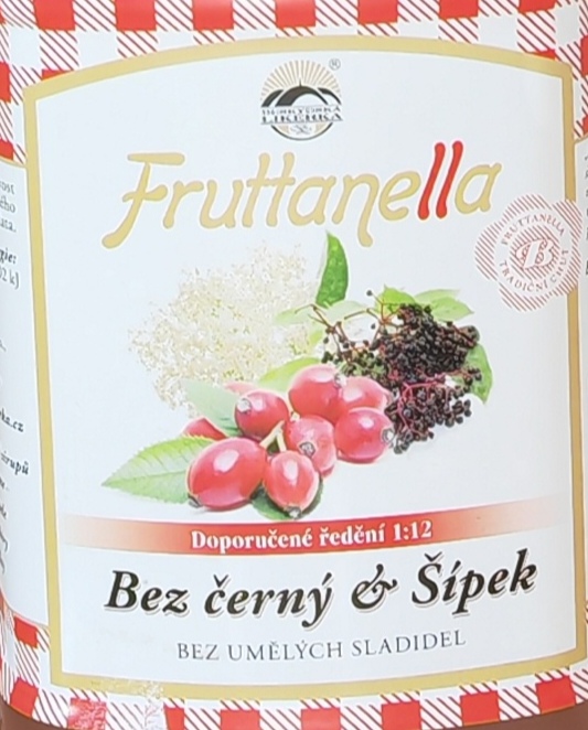 Sirup Fruttanella Bez černý a šípek 1l