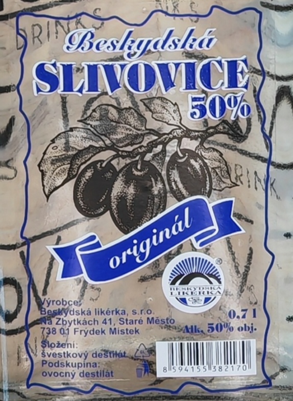 Beskydská slivovice 50% 0,7l
