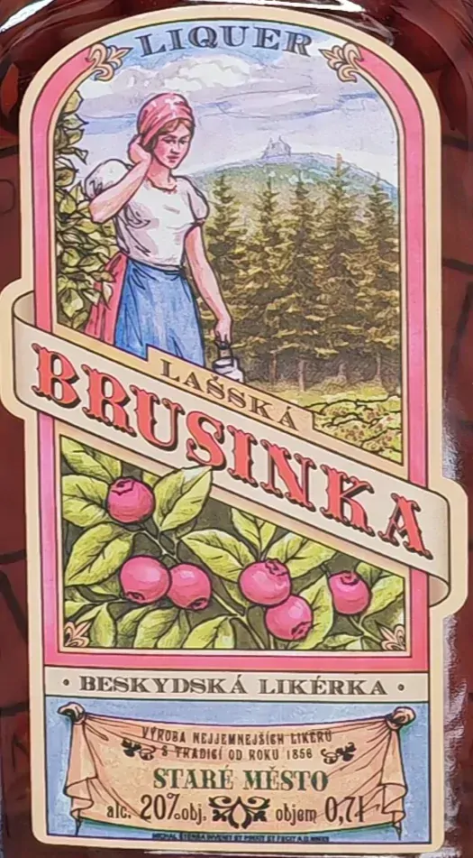Lašská brusinka likér 20% 0,7l