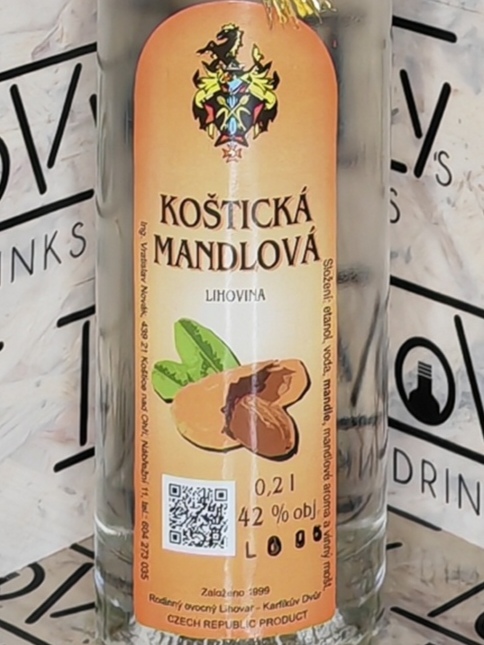 Koštická mandlová pálenka 42% 0,2l