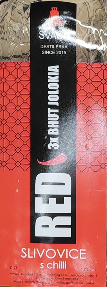 Slivovice RED Chilli 43% 0,7l