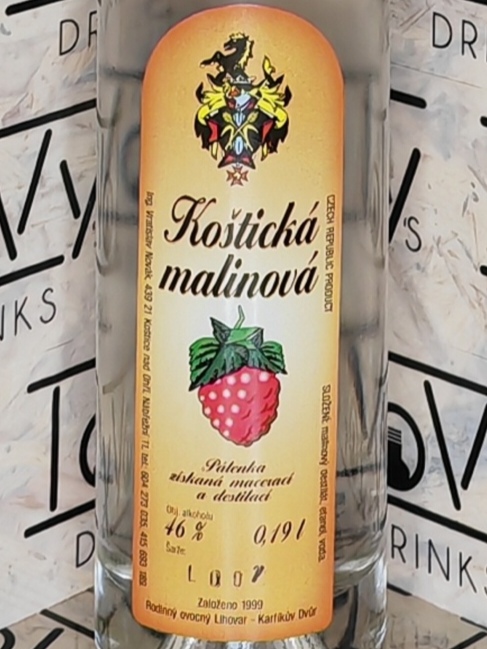 Koštická malinová pálenka 46% 0,19l