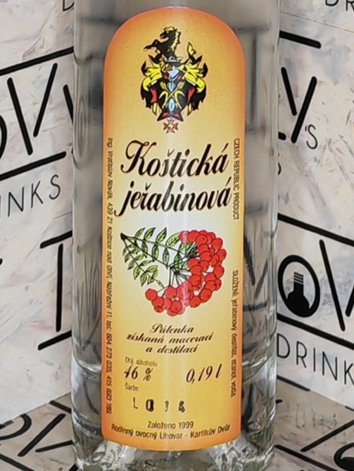 Koštická jeřabinová pálenka 46% 0,19l