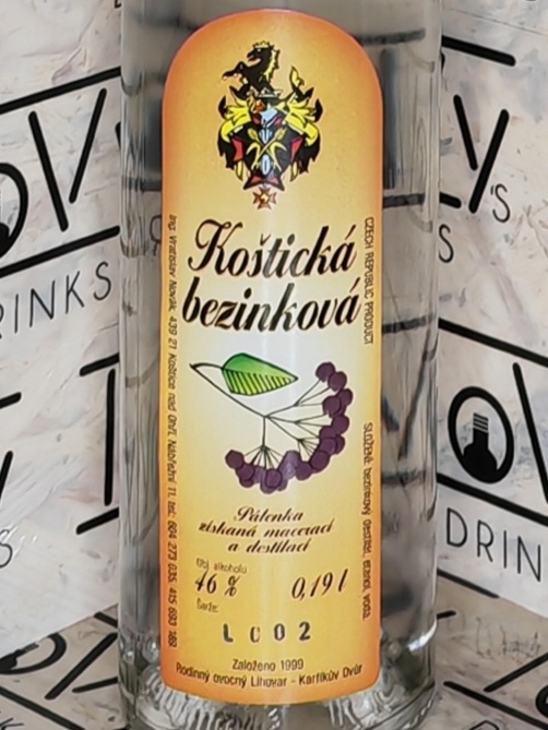 Koštická bezinková pálenka 46% 0,19l