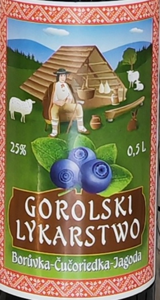 Gorolski lykarstwo medový likér borůvkový 25% 0,5l